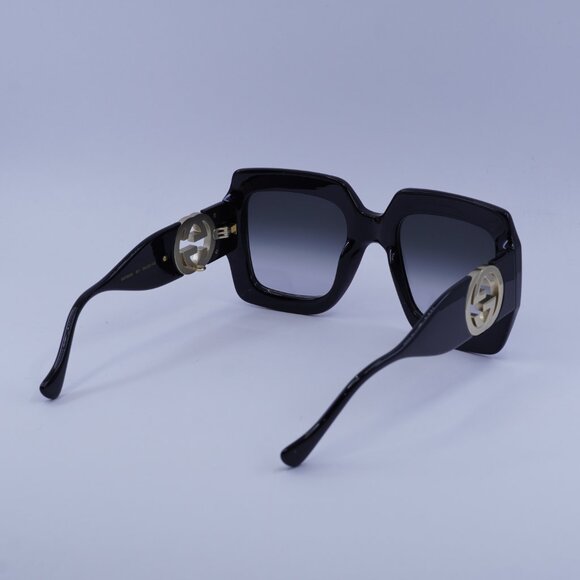 Gucci GG1022S 001 Sunglasses Black Square Frame, Grey Lenses main image 7